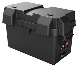 lot 60359 image: NOCO Snap-Top HM318BKS Battery Box, Group 24-31 12V Outdoor Waterproof Battery Box for Marine, Automotive, RV, Boat, Camper and Travel Trailer Batteries