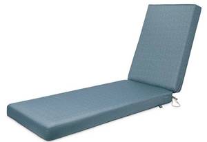 lot 60407 image: Duck Covers Weekend Water-Resistant Outdoor Chaise Cushion, 72 x 21 x 3 Inch, Blue Shadow, Outdoor Seat Cushions