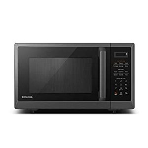 lot 60408 image: TOSHIBA ML2-EM09PA(BS) Small Countertop Microwave Oven With 6 Auto Menus, Kitchen Essentials, Mute Function & ECO Mode, 0.9 Cu Ft, 10.6 Inch Removable Turntable, 900W, Black Color (B08G4HSJCJ)