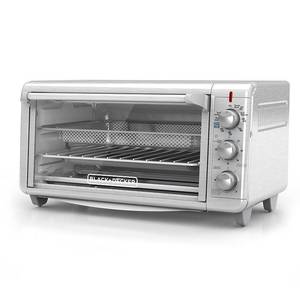 lot 60444 image: BLACKDECKER Extra Wide Crisp ��N Bake Air Fry Toaster Oven Silver TO3265XSSD