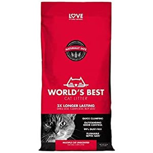 lot 60149 image: WORLDS BEST CAT LITTER Multiple Cat Unscented, 32-Pounds (B087QSXS9K)