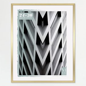 lot 60133 image: MCS Gallery Foundation Poster Frame, Picture Frame For Wall Art, White, 24 x 30 Inch, Single