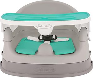 lot 60388 image: Infantino Grow-with-Me 4-in-1 Two-Can-Dine Deluxe Feeding Booster Seat, Space-Saving Design, Infant Booster for 6M, Toddler Seat for 3Y