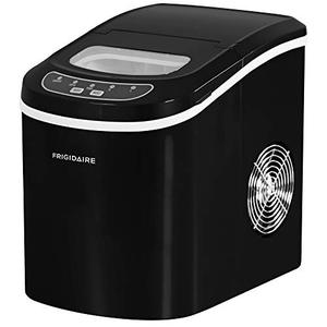 lot 43007 image: FRIGIDAIRE EFIC101-BLACK Portable Compact Maker, 26 lb per Day, Ice Making Machine, Black-Retail-$88.00