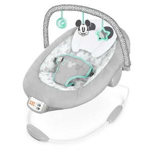lot 43009 image: Bright Starts Mickey Mouse Comfy Disney Baby Bouncer Cloudscapes-Retail-$59.99