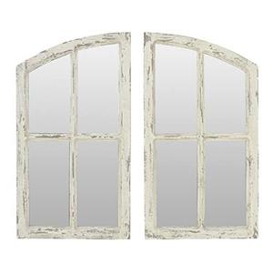 lot 43022 image: Jolene Arch Window Pane Wall Mount Mirrors (Set of 2)-Retail-$114.20