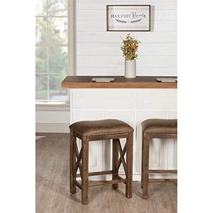 lot 43036 image: Hillsdale Furniture Willow Bend Stationary Backless Counter Height Stools, Set of 2, Antique Brown Walnut-Retail-$349.00