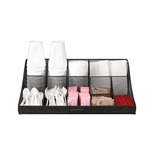 lot 43042 image: Mind Reader Breakroom Condiment Organizer, 13 Compartment, Black