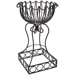 lot 43046 image: Sunnydaze IndoorOutdoor Metal Shell-Shaped Standing Planter Basket - 27-Inch-Retail-$145.00