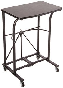 lot 43053 image: Origami Fully Assembled Small Desk,Folding Portable Laptop Trolley,Steel Frame Table,Small Computer Desk,Craft Desk,Gaming Desk,Storage Space Saving Work Station, Home Office-Retail-$189.00