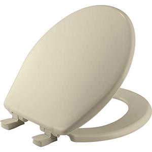 lot 43058 image: BEMIS 730SLEC 006 Toilet Seat will Slow Close and Removes Easy for Cleaning, ROUND, Plastic, Bone