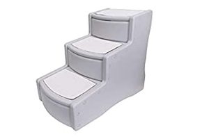 lot 43064 image: Pet Gear Easy Step III Pet Stairs, Essential Grey (PG9730EG), for Pets up to 150 pounds (B088NJSR44)-Retail-$63.98