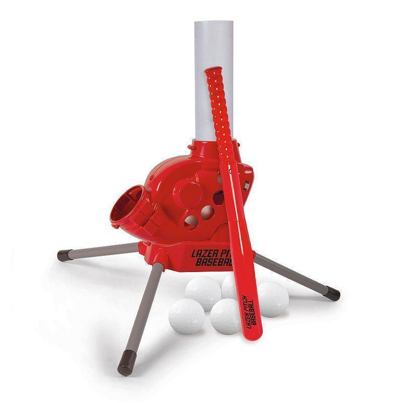 lot 375950 image: Diggin Active Kids Lazer Pitch Baseball Pitching Machine with Bat and Balls Retail $57.99