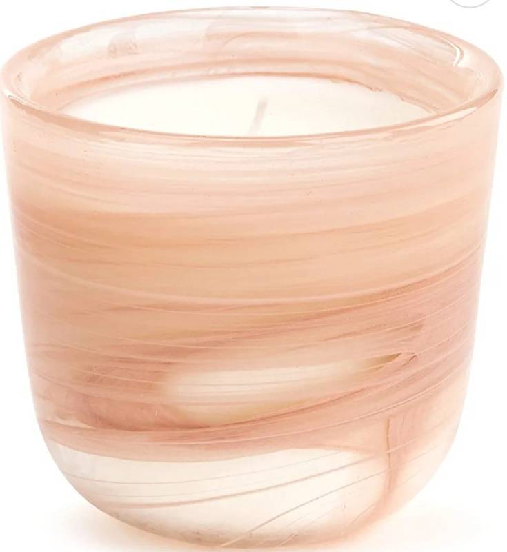 lot 400003 image: Comfort White Lavender Scented Vanilla 7 Ounce Glass Soy Giving Candle Retail $25.99