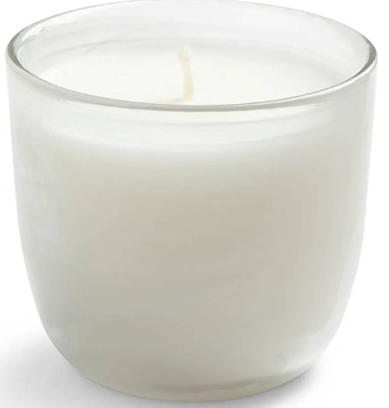 lot 400015 image: DEMDACO Creamy White Cozy Fireside Fir 7 Ounce Soy Wax Blend Giving Candle Retail $25.99