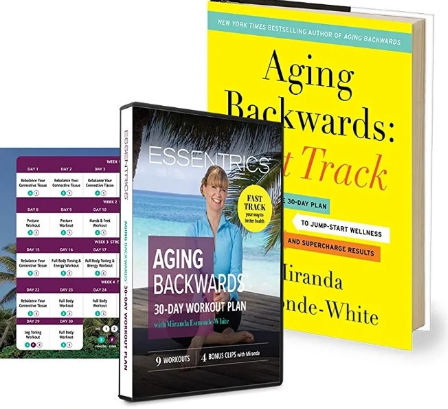 lot 400096 image: Retail - $59.76 Essentrics Aging Backwards Kit wDVD Set, Book,