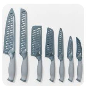 lot 400101 image: Retail - $36.25 Cooking Light 7-Piece Cutlery Set w Sheaths
