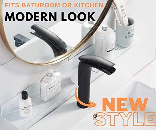 lot 400200 image: Bathroom Shelf Designed To Fit Behind Faucet in Bathroom or Kitchen (white)