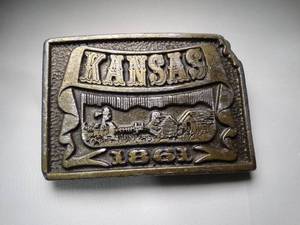 lot 23030 image: Kansas 1861 Belt Buckle