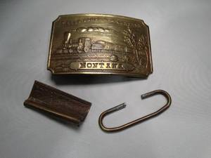 lot 23043 image: Wells Fargo  Montana Belt Buckle  See pics