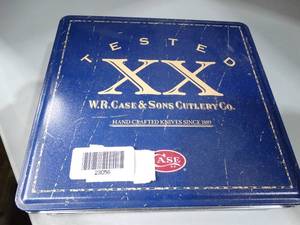 lot 23056 image: W. R. Case & Sons Cutlery Co XX Knife Kit  Tin Box