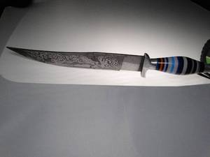 lot 23057 image: Old Mexican Knife Etched On Both Sides of Blade