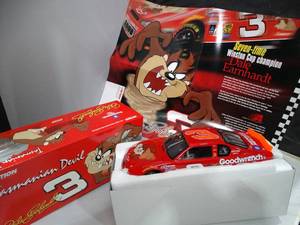 lot 23088 image: Dale Earnhart  7-Time Winston Cup Champ Tasmanian Devil Red #3  118 Scale Die Cast Stock Car  Collectible w original Box