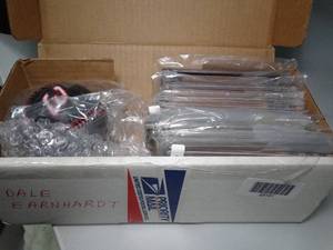 lot 23101 image: Lot of 12 Gold Foil incased Dale Earnhardt Cards and Signed Baseball