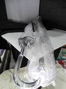 lot 23112 image: Lot of 2 Clear Bubble Umbrellas (New)