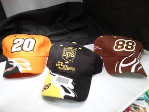 lot 23117 image: Lot of 3 Nascar Racing Ball Caps - Like New