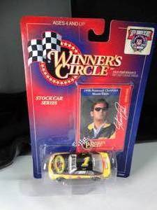lot 23154 image: 1998 Winners Circle  Steve Park  Pennzoil Chevy Monte Carlo  50th Anniv  Card and Car  In Packaging