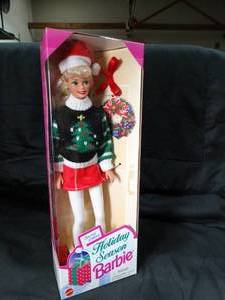 lot 23181 image: 1996  Holiday Season Barbie Doll  Mattel  in Box  Unopened