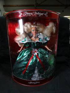 lot 23183 image: 1995  Happy Holidays  Barbie Doll  Mattel  in Box  Unopened  Limited Ed.