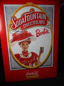 lot 23184 image: 1996  Soda Fountain  Coca-Cola  Barbie Doll  Mattel  in Box  Unopened