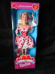 lot 23191 image: 1995  Valentine Sweetheart  Barbie Doll  Mattel  in Box  Unopened 