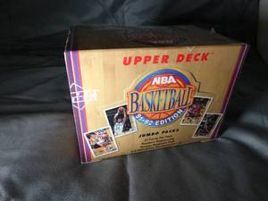 lot 23243 image: 1991-92 NBA Upper Deck Jumbo Pack  Basketball  Sealed - Unopened