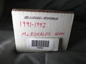 lot 23244 image: 1991-92 Hoops McDonalds  NBA Basketball  Cards  Unsearched
