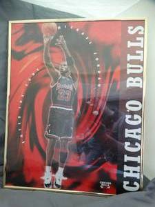 lot 23272 image: Michael Jordan Framed 11x14 Poster  Chicago Bulls