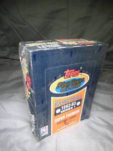 lot 23276 image: 1992-93 Topps Stadium Club  NBA Basketball  Series I  Super Premium Picture Cards  Sealed - Unopened Box