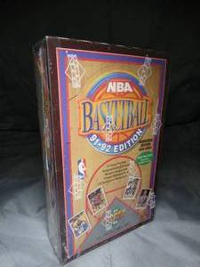 lot 23298 image: 1991-92 Upper Deck  Inaugural Edition  NBA Basketball Cards  Sealed Unopened Box