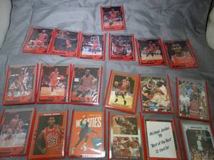lot 23329 image: Mixed Lot of 19  1990  Michael Jordan NBA Basketball Cards