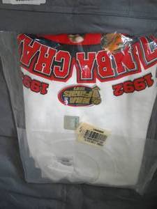 lot 23342 image: 1997 NBA Finals  Chicago Bulls Lockeroom T-Shirt wtag in Bag