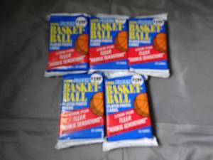 lot 23362 image: Lot of 5  1991 Fleer NBA Basketball Cards Packs  Unopened - Unsearched