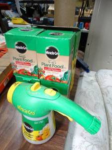 lot 23397 image: Lot of Miracle-Gro Plant Food and Sprayer