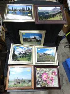 lot 23408 image: Lot of 7 - 8x10 Framed Landscape Photographs