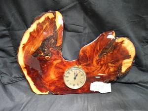 lot 23427 image: High Gloss Wood with Small Clock