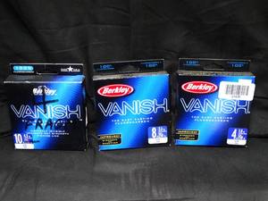 lot 23435 image: Lot of 3 Berkley Vanish Fishing Line 4  8  10 Lbs