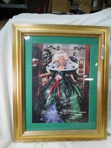 lot 23462 image: Happy Holidays 8x10 Framed Barbie Photo