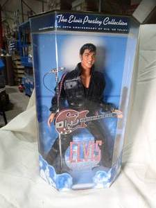 lot 23533 image: 1998 Mattel  1st in Series  Elvis  30th anniv of 68 TV special  Doll  Unopened