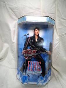 lot 23535 image: 1998 Mattel  1st in Series  Elvis  30th anniv of 68 TV special  Doll  Unopened